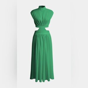 Elegant Green Cutout Dress